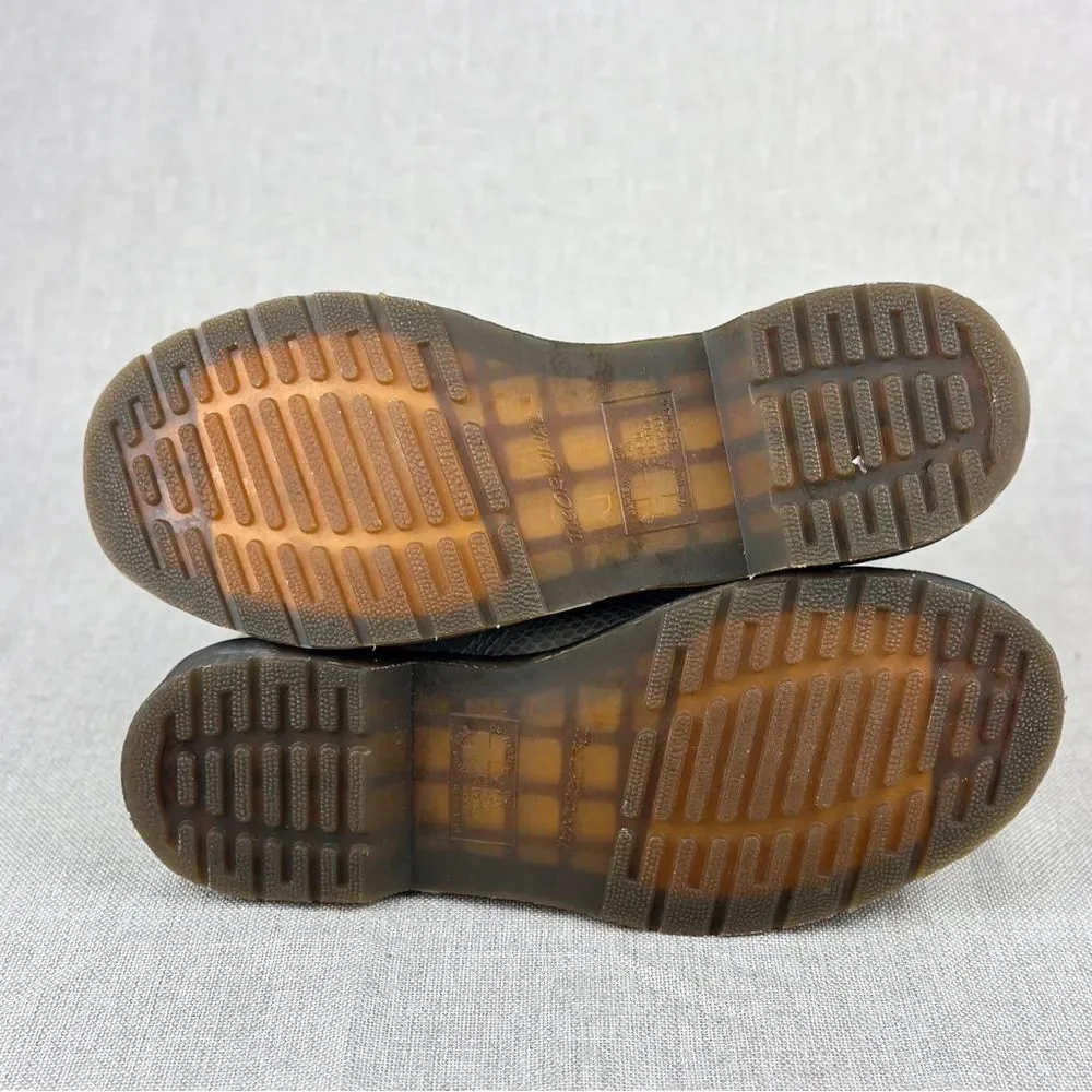 Dr. Martens Womens 1460W Tan Suede Snakeskin Combat Pascal Boots Size Women US 9 - Picture 16 of 16